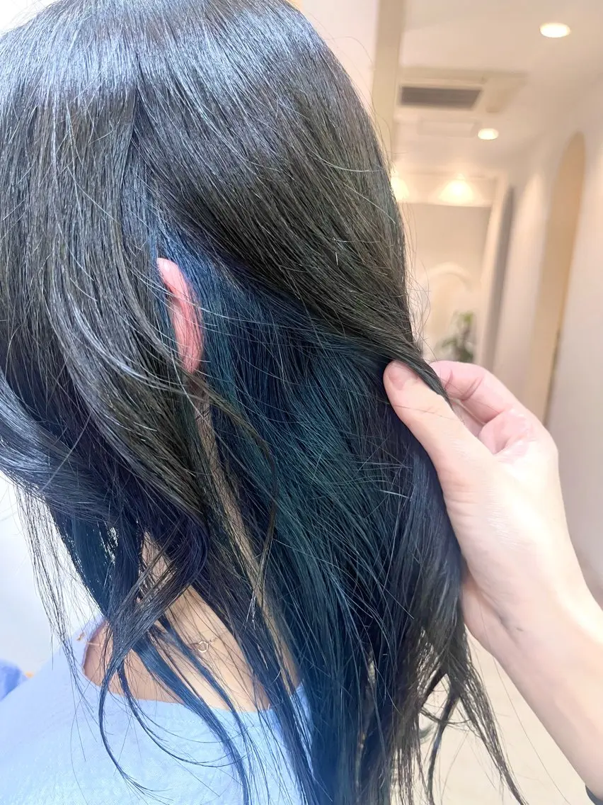 カラー ブルーカラー インナーカラー 金山/透明感カラー ヘッドスパ/hinaのヘアスタイル