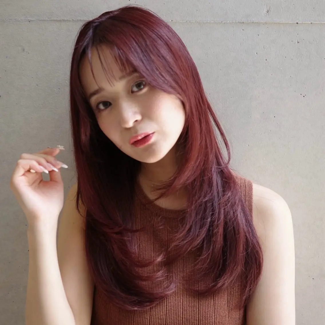 セミロング ヘアカラー トリートメント 韓国ヘア/ 髪質改善特化谷名勇輝のヘアスタイル