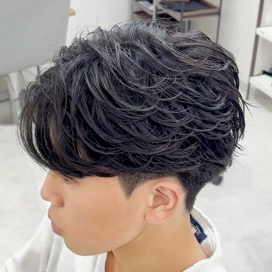 パーマ メンズ フェザーパーマ メンズパーマ カット パーマ Rikito .のヘアスタイル