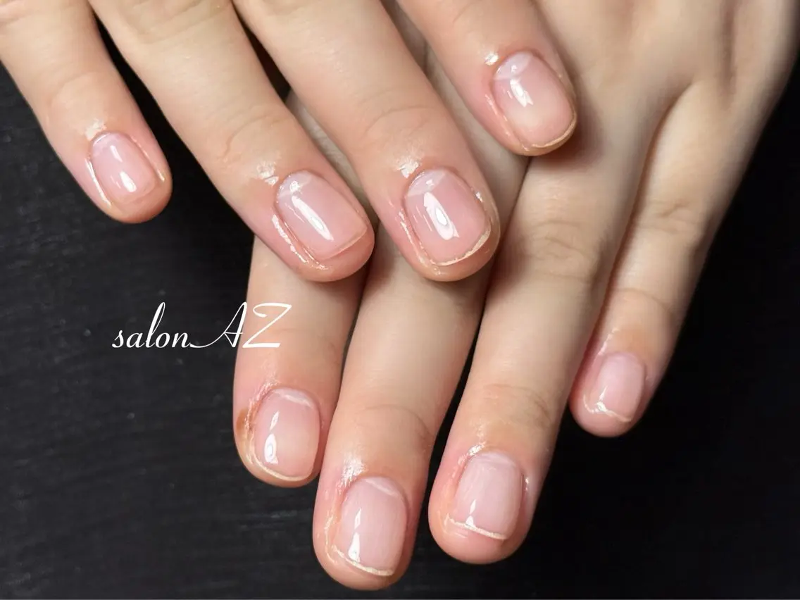 ネイル アートネイル 長さ出し フットネイル フレンチネイル ジェルネイル ハンドネイル salon AZのネイルデザイン