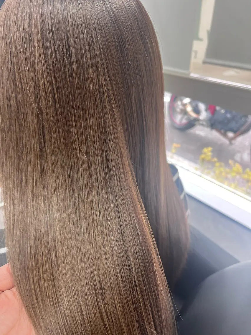 ロング カラー カット ヘアカラー 熊谷 有紗のヘアスタイル