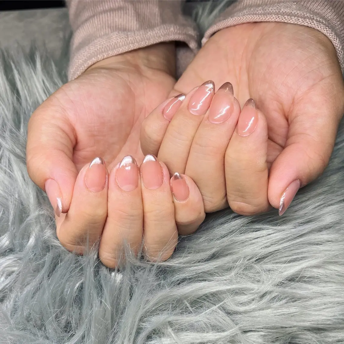 ネイル フレンチネイル ミラーネイル S. SAYAのネイルデザイン