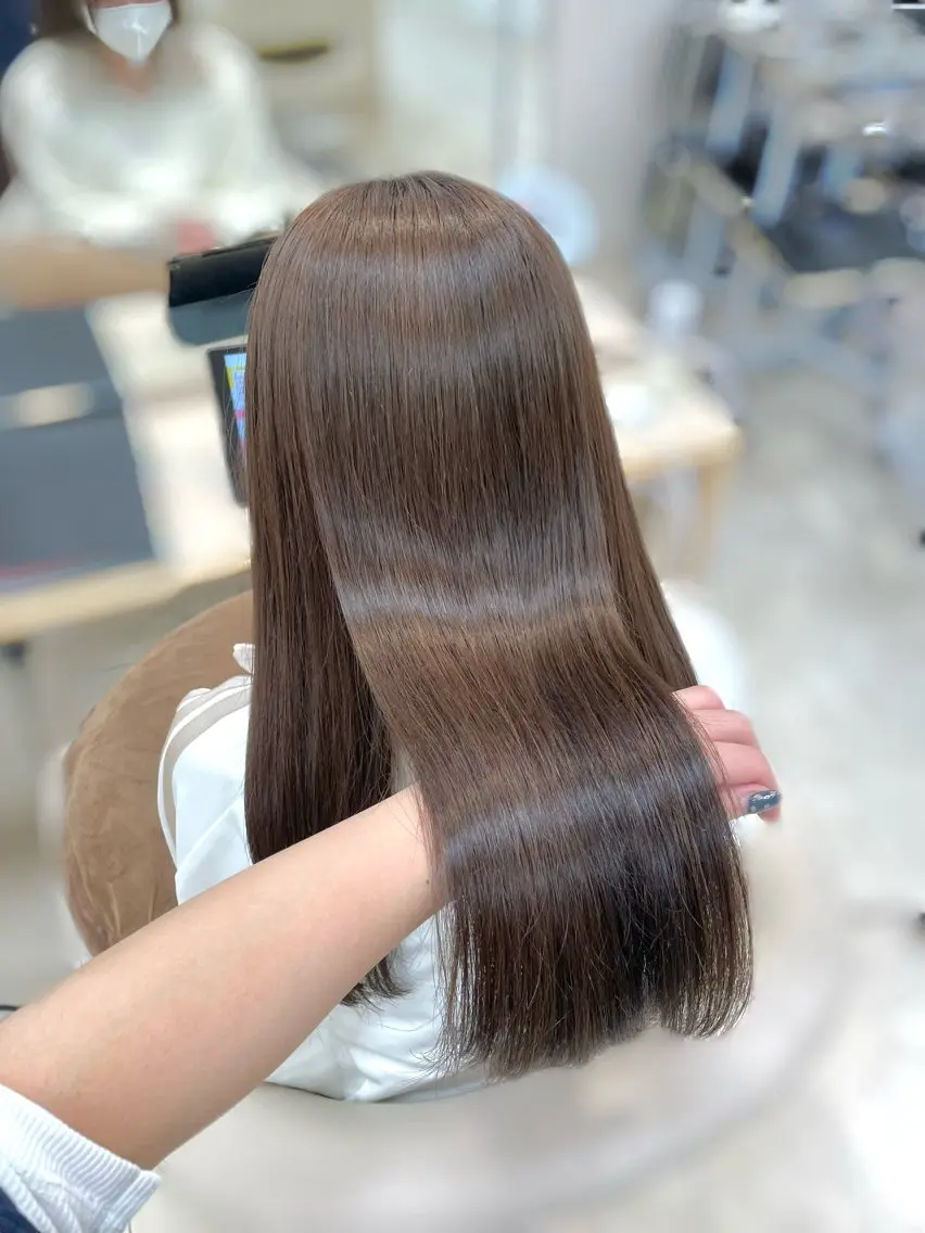 ロング カラー ブリーチなしダブルカ ラー🎀透明感/AOのヘアスタイル