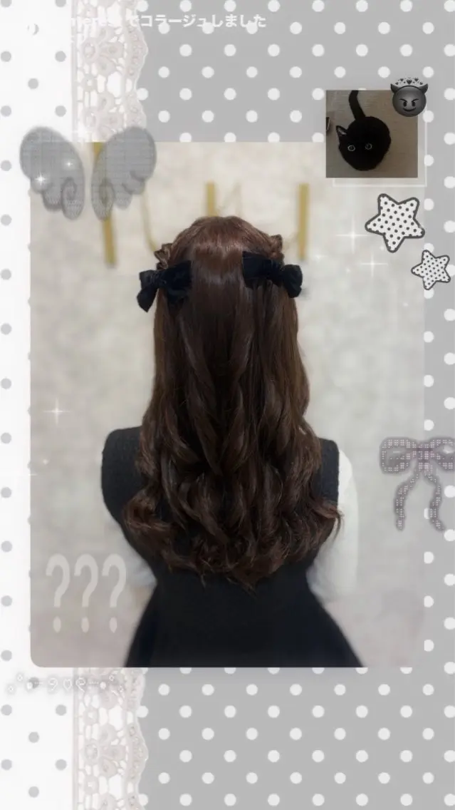 セミロング ヘアアレンジ ヘアセット SHION🍒ྀི/ ヘアメ/ピンクカラーのヘアスタイル