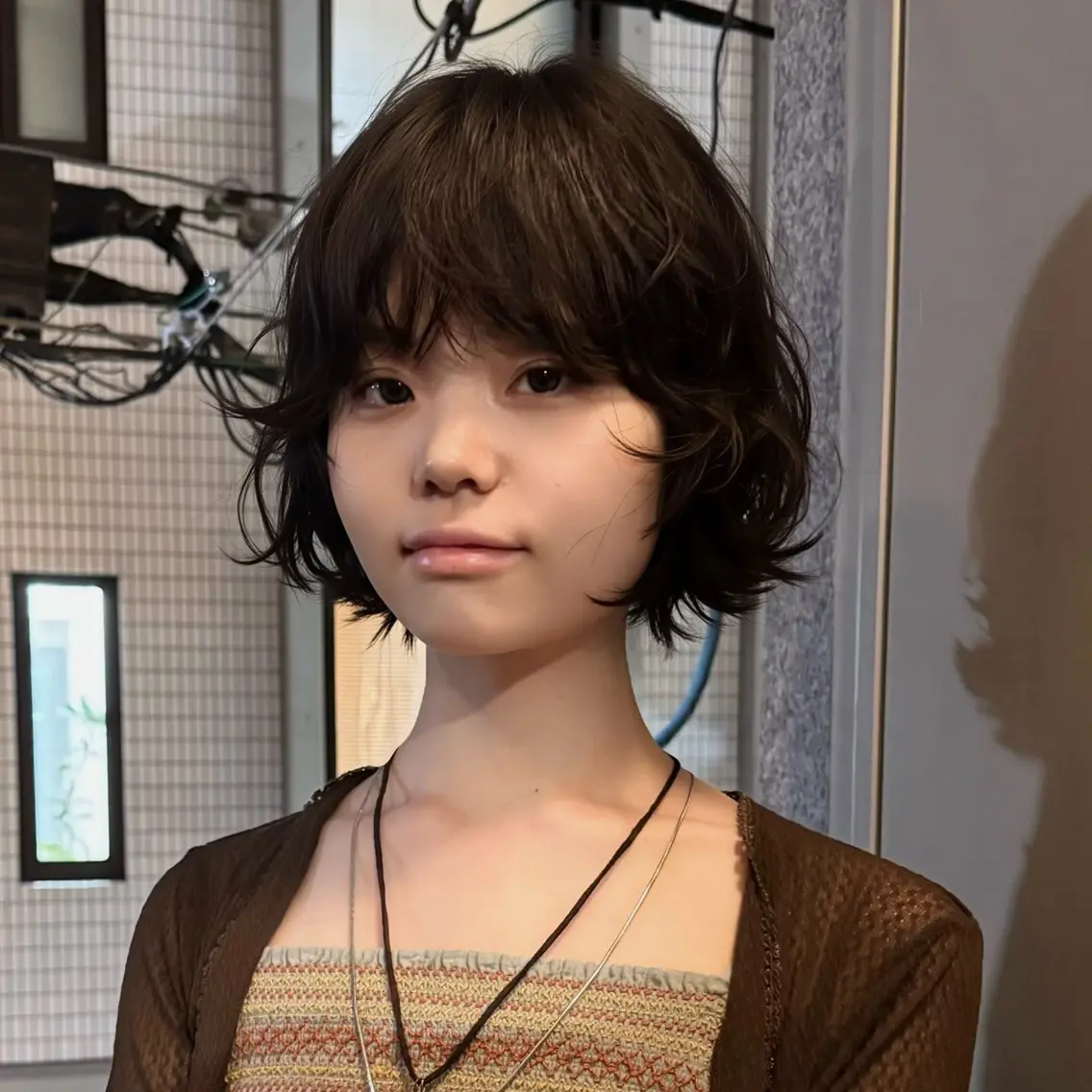 ミディアム カット パーマ 川田大輝 ナチュラルモードのヘアスタイル