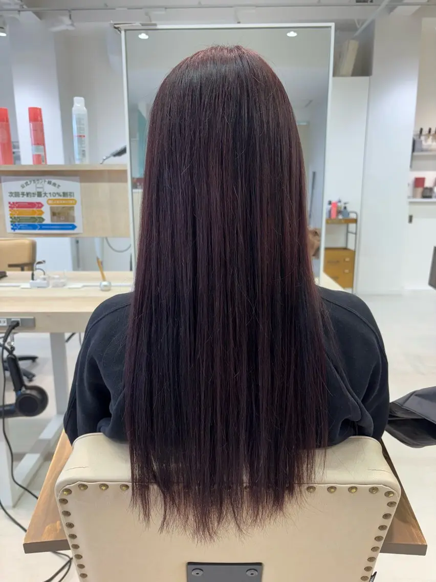 ロング カラー バレイヤージュ ブリーチ ダブルカラー グラデーションカラー ハイライトカラー カット ヘアカラー トリートメント ニュアンスパーマ/ フェザー/マッシュのヘアスタイル