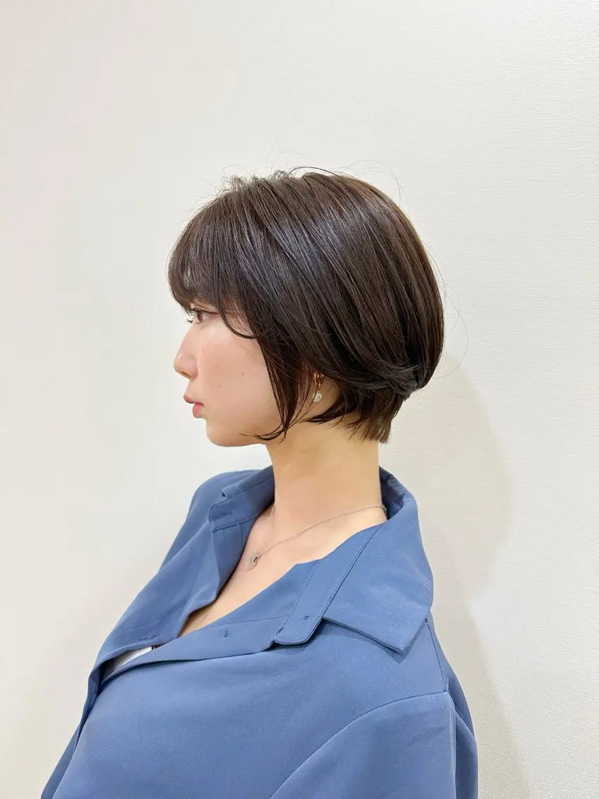 ショート カラー ショートボブ ハンサムショート ボブ くせ毛 ショートヘア カット ヘアカラー 👑銀座ショート/ 絶壁補正/金子涼👑のヘアスタイル