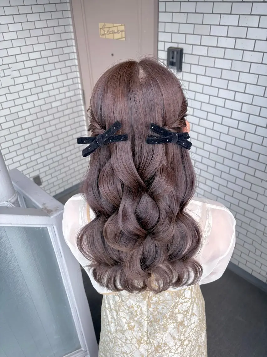 ヘアアレンジ ヘアセット 参列♡デートゆるふわ ヘアメイク🎀みゆうのヘアスタイル