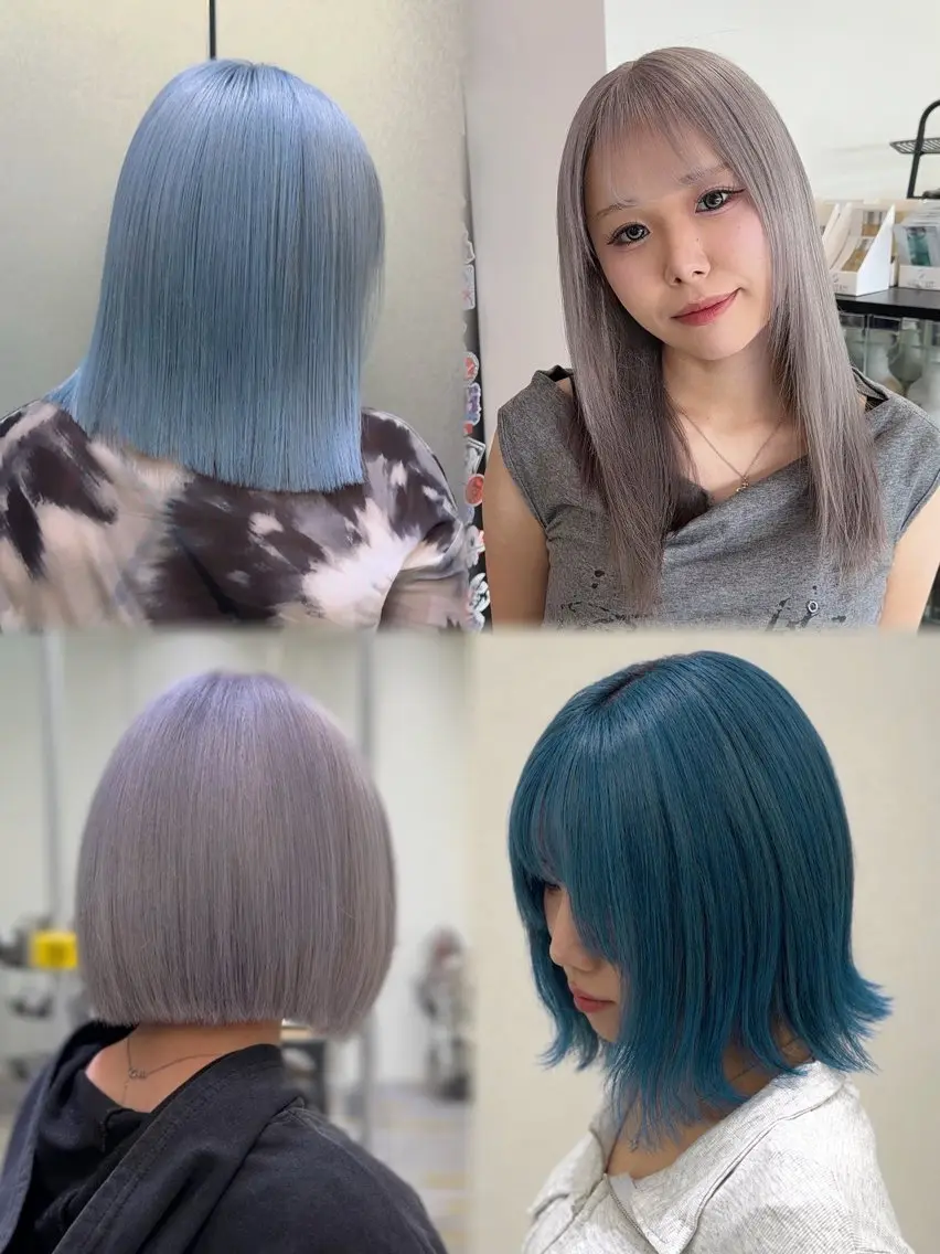 ミディアム カラー ヘアカラー トリートメント ブロンド/ブリーチ 岡山駅/ねねのヘアスタイル