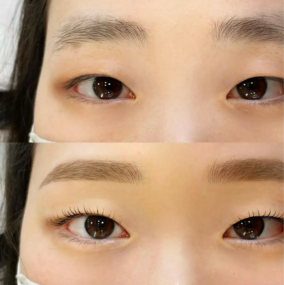 マツエク・マツパ アイブロウ 一重×まつ毛パーマ ワックス脱毛 眉カット Allma 横浜のマツエク・マツパデザイン