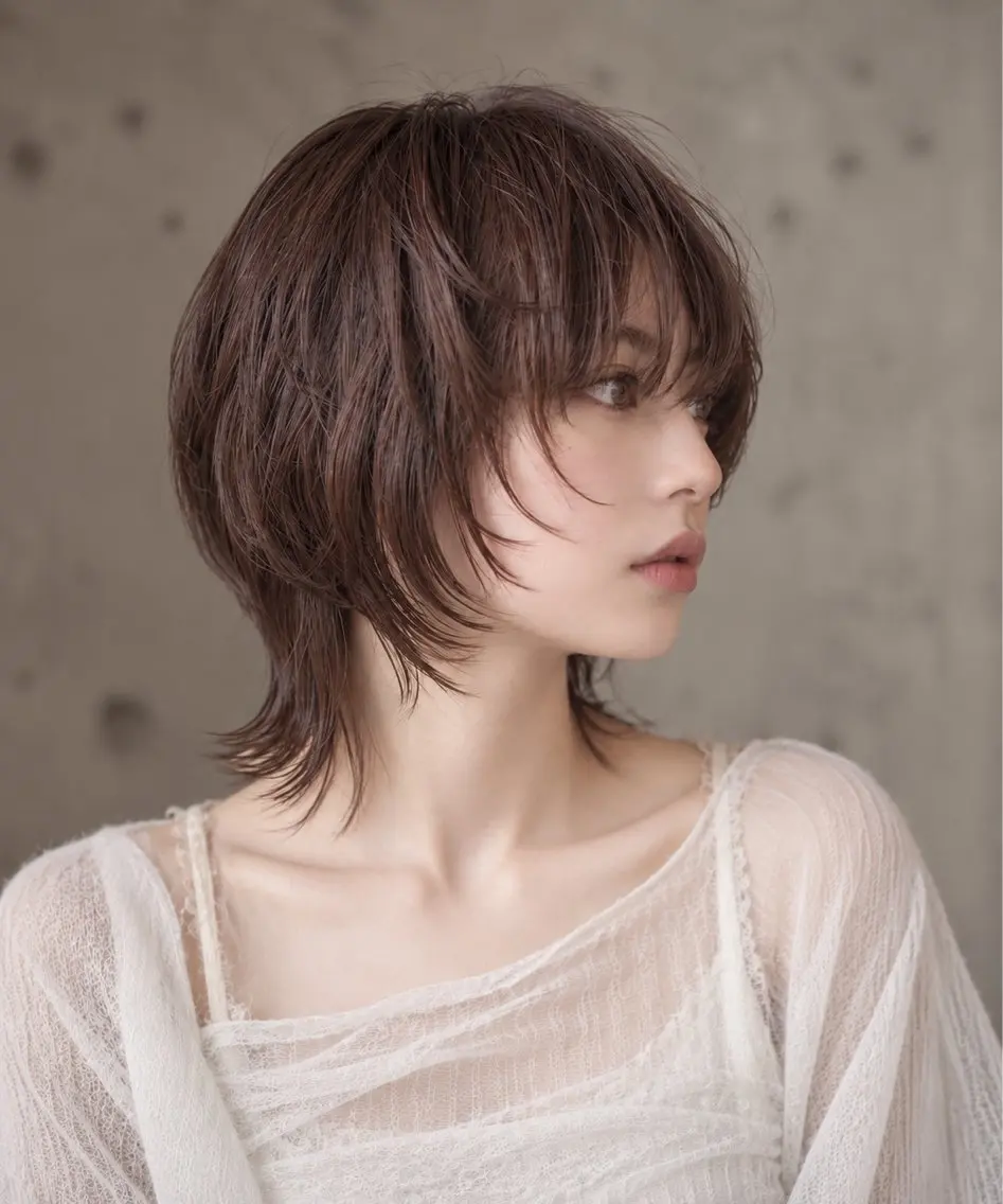 ミディアム ゆい ウルフカット特化のヘアスタイル