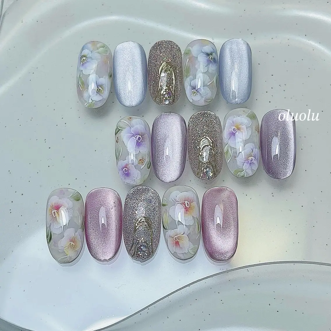 ネイル アートネイル フラッシュネイル フラワーネイル フットネイル マグネットネイル ハンドネイル 大村 紬華のネイルデザイン