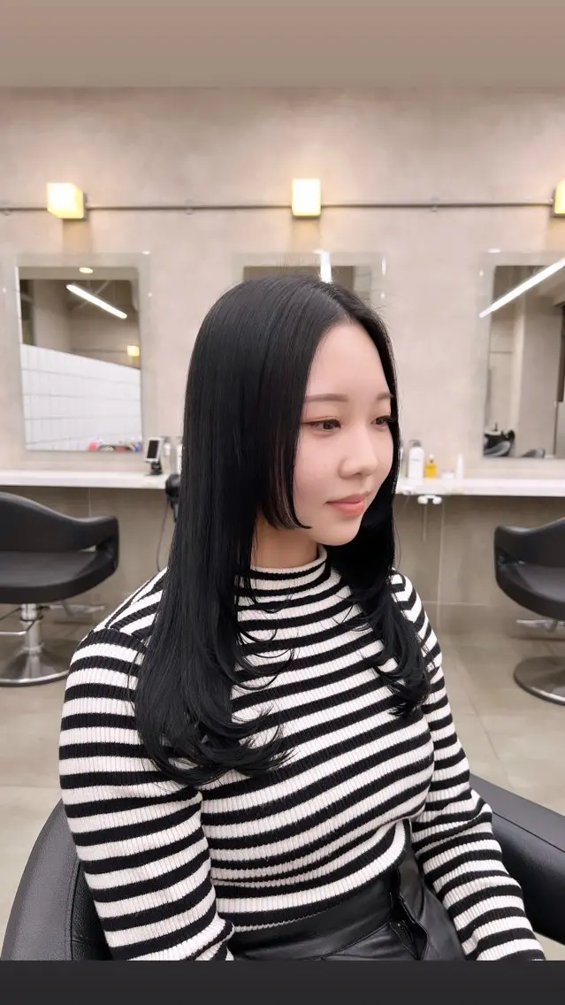 ロング カラー パーマ ヘアアレンジ メンズ 上品＆韓国風 🥀海心🥀のヘアスタイル