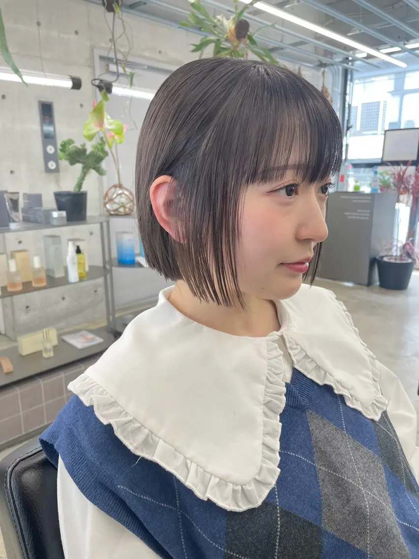 ショート カラー ボブ カット ヘアカラー トリートメント 艶髪/透明感カラー tawadaのヘアスタイル