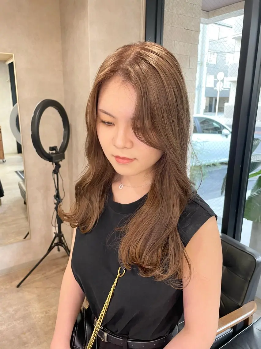 セミロング カラー ベージュカラー ヘアカラー トリートメント RIENS aura / ayu ♡のヘアスタイル