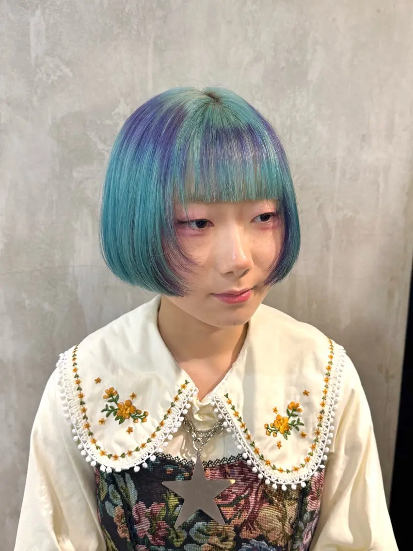 ミディアム カラー カット ヘアカラー ザクザクレイヤー 🍀/ブリーチ/小田のヘアスタイル