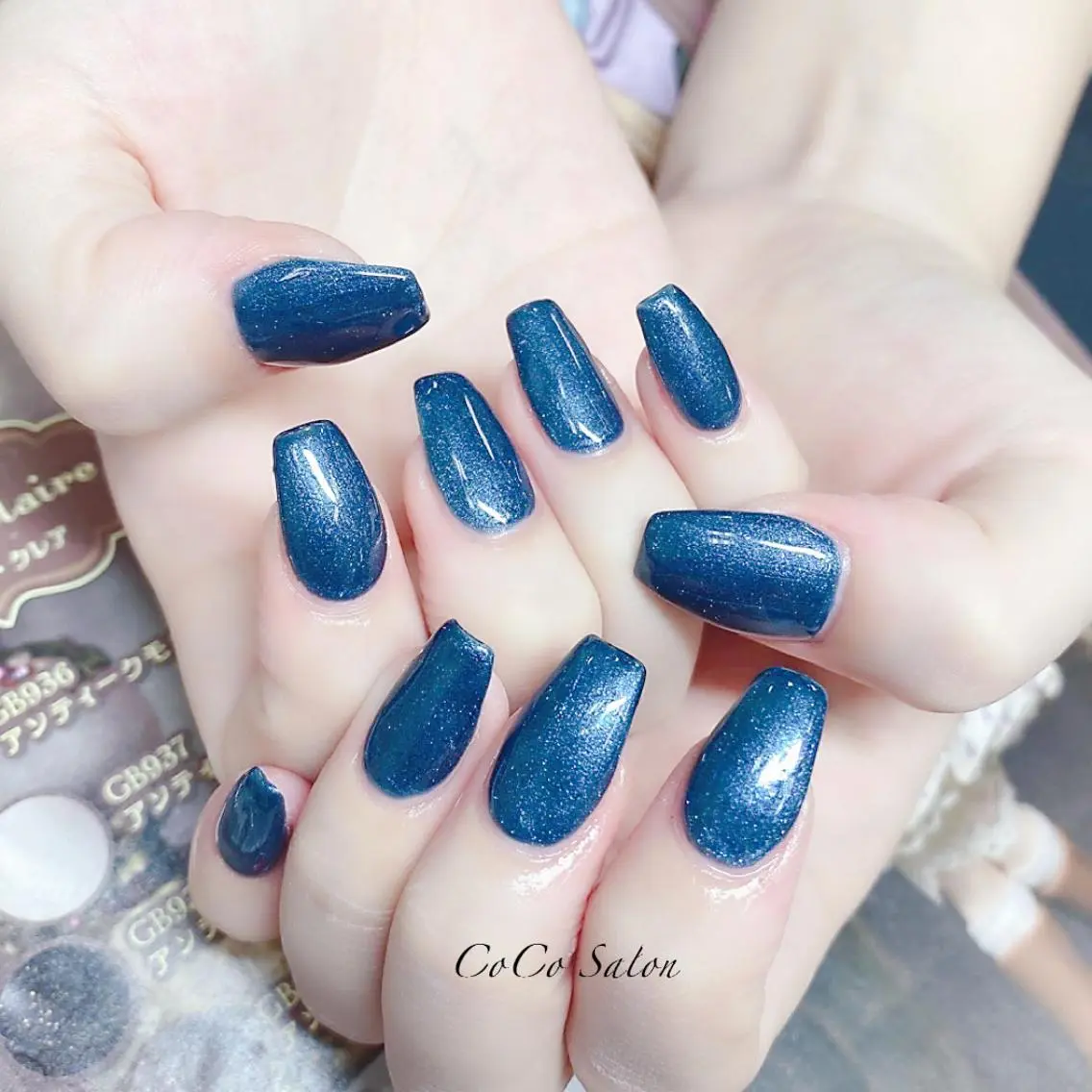 ネイル 長さ出し ジェルネイル キラキラネイル 韓国ネイル ラメ(グリッター) ハンドネイル CoCoSalon ネイル/まつ毛予約のネイルデザイン