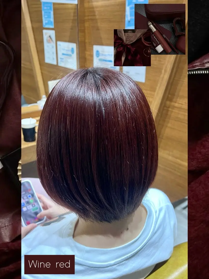 ショート カラー レッドカラー ヘアカラー 🌺モデル募集中🥥 𝘈𝘺𝘢𝘯𝘦のヘアスタイル