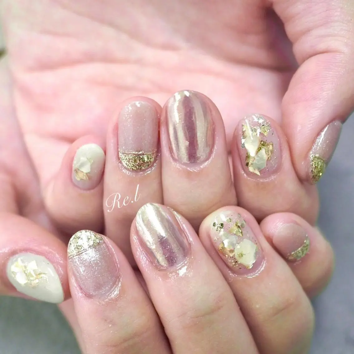 ネイル ニュアンスネイル モチの良さ◉ フィルインネイル♡のネイルデザイン