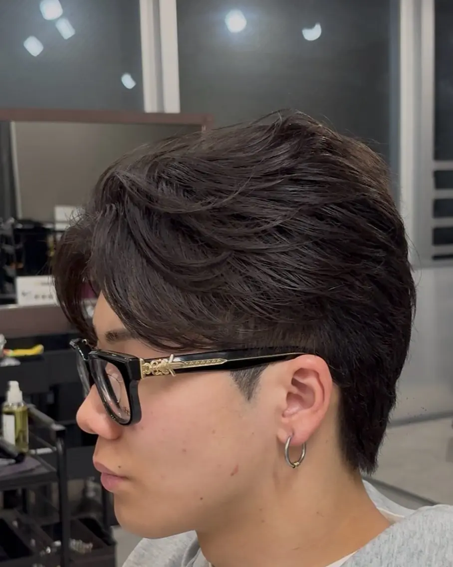 パーマ メンズ カット パーマ トリートメント ヘッドスパ ヘアセット パーマキング 🇰🇷yutoのヘアスタイル