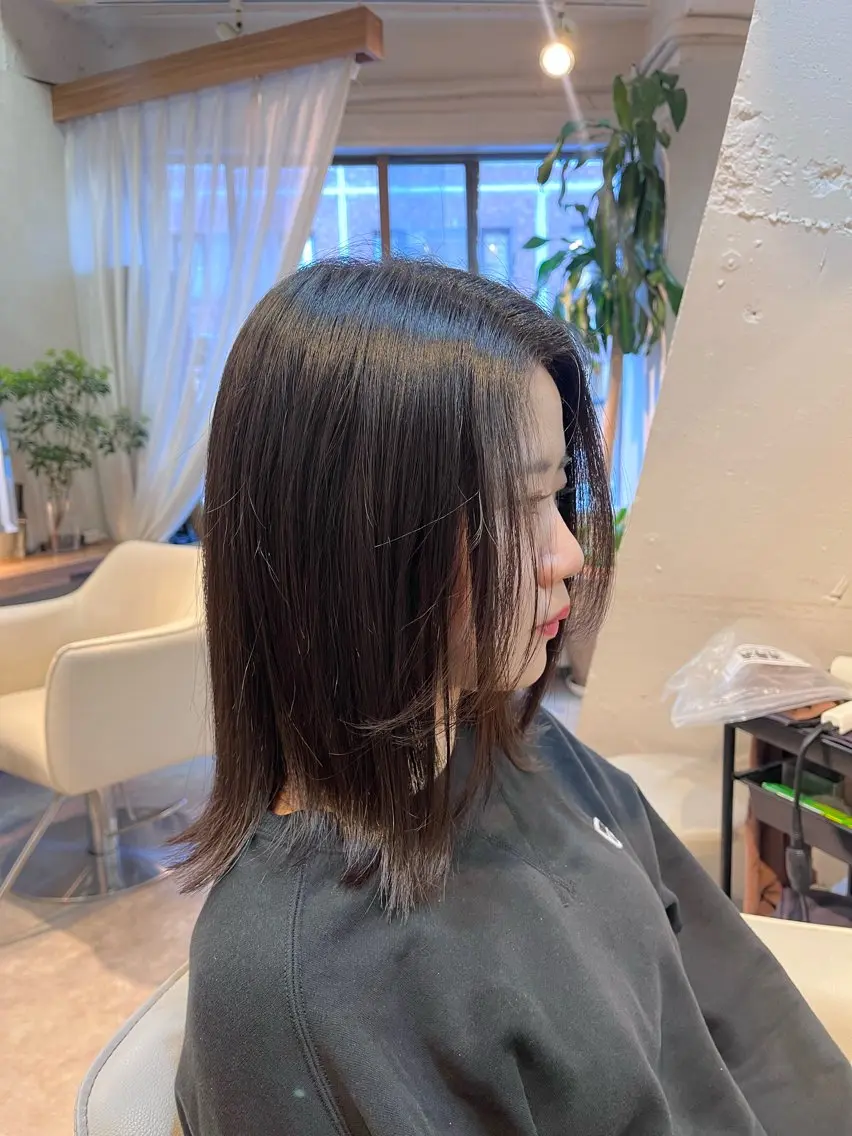 ミディアム 顔周りカット 韓国風メンズヘア 渋谷  🦢Yuiのヘアスタイル