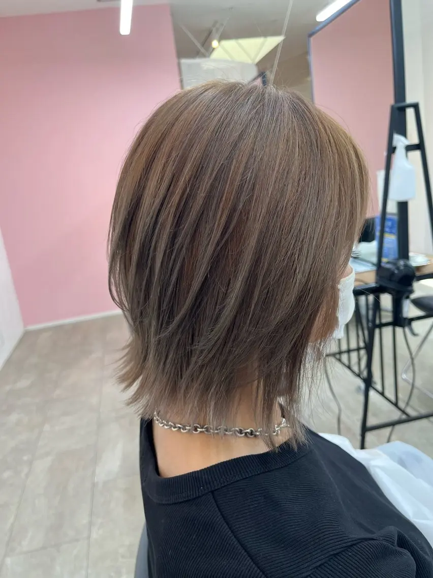 ミディアム レイヤーカット カット ヘアカラー トリートメント 髪質改善/増田拓真 金沢市/内灘/美容室のヘアスタイル