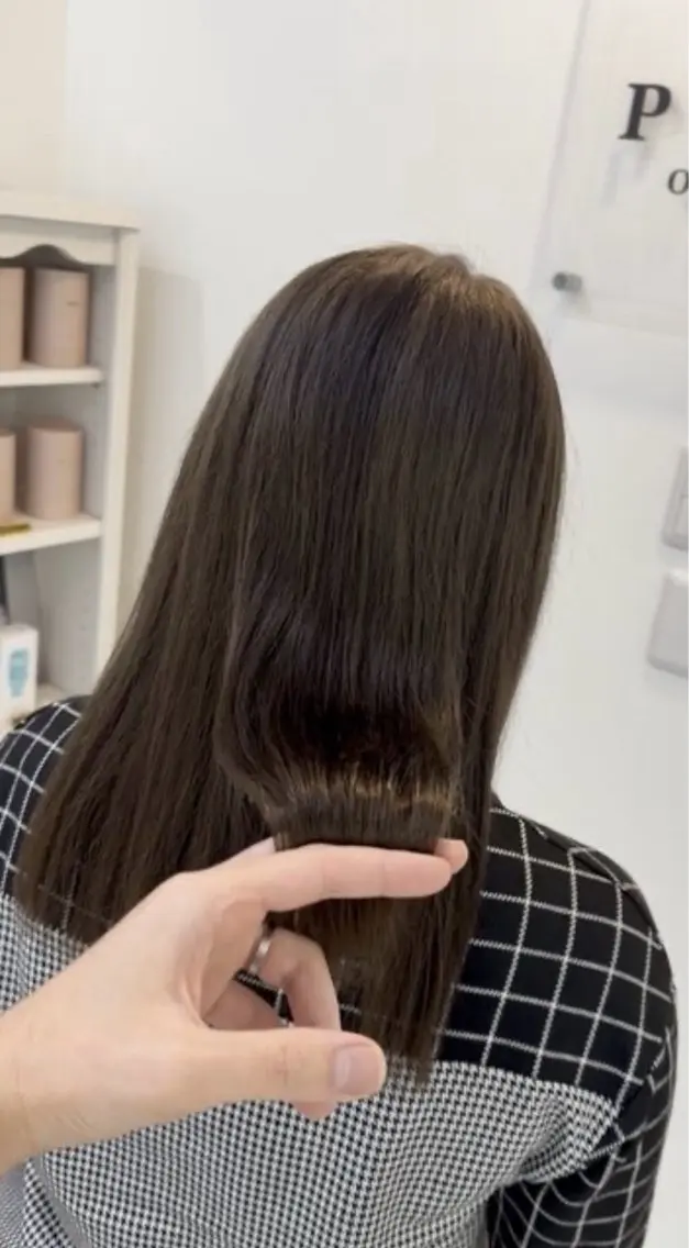 ミディアム カラー 髪質改善 トリートメント カット ヘアカラー トリートメント PEIGE OKINAWAのヘアスタイル