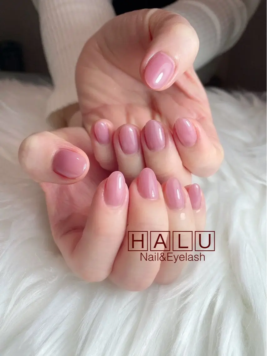 ネイル ブルー ピンク HALU ハルのネイルデザイン
