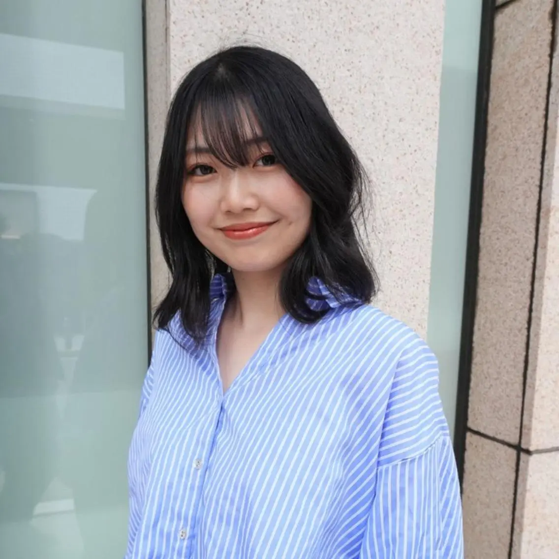 セミロング パーマ セミロングパーマ シースルーバング 小顔カット デジタルパーマ ❇️安達 優心❇️ レイヤー/艶髪特化のヘアスタイル