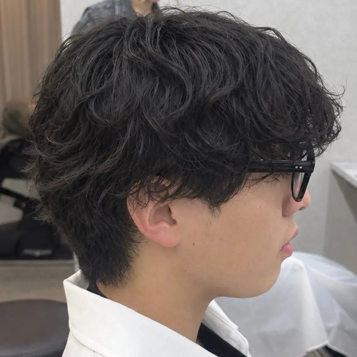 パーマ メンズ カット パーマ シースルーマッシュ 🍒毛流れ🖤アヤネのヘアスタイル
