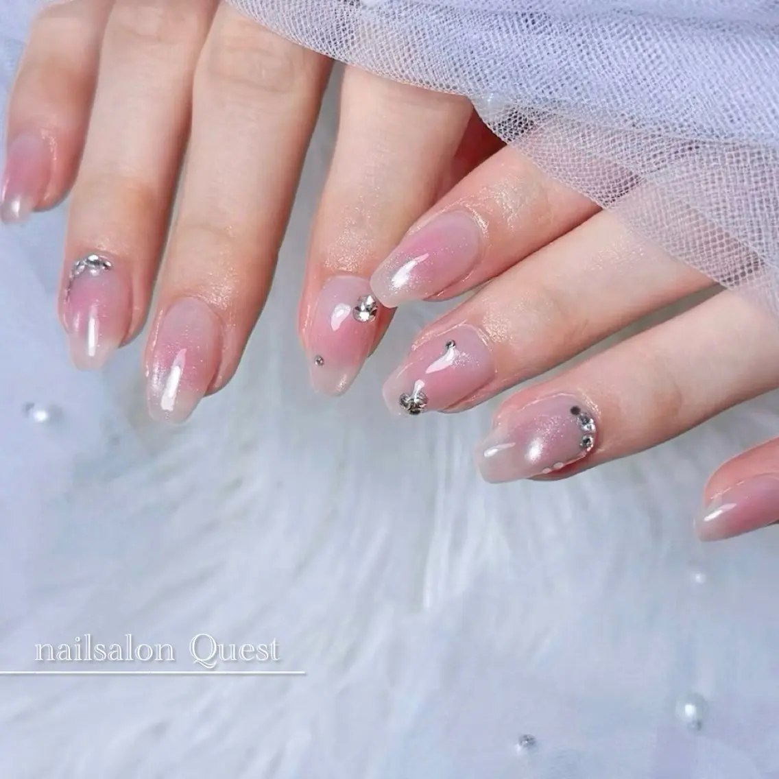 ネイル チークネイル マグネットネイル ハンドネイル nailsalon Questのネイルデザイン
