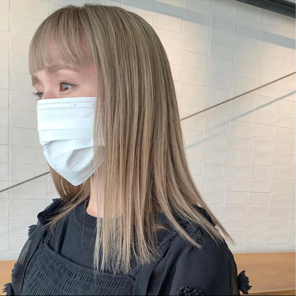 セミロング 外国人風カラー kiyono ⭐︎ダブルカラーのヘアスタイル