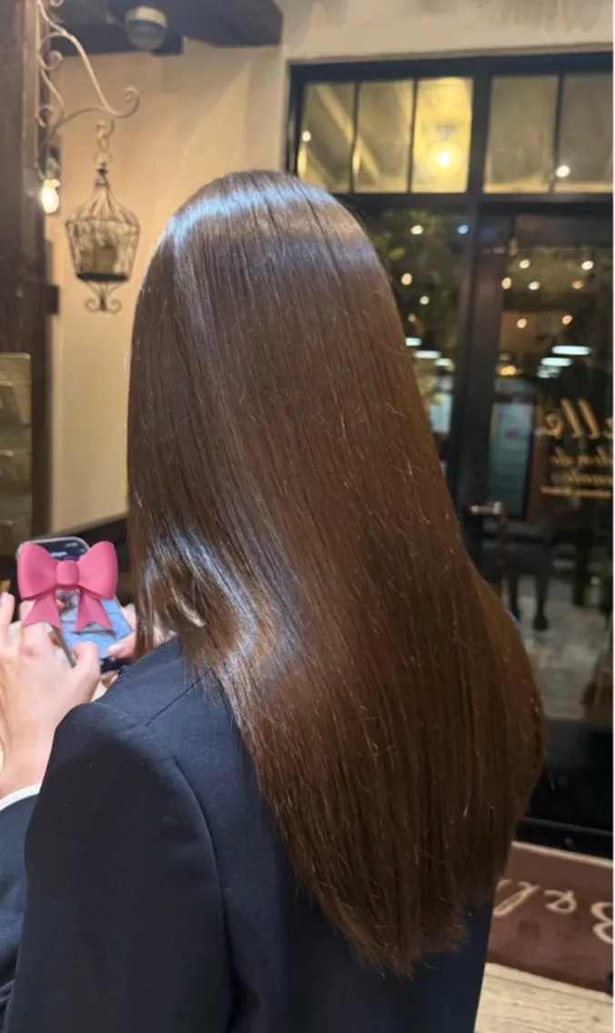 思わず触れたくなるサラ艶ヘア🫧❤︎➕ミニモのお客様限定Aujua3stepトリートメント付き🩶の写真