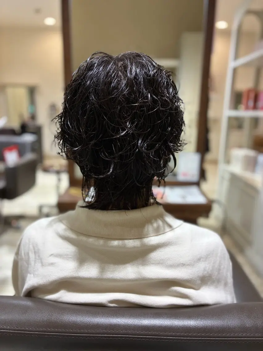 ミディアム パーマ メンズ カット パーマ 【水素カラー/メンズ 】Lee布施/純平のヘアスタイル