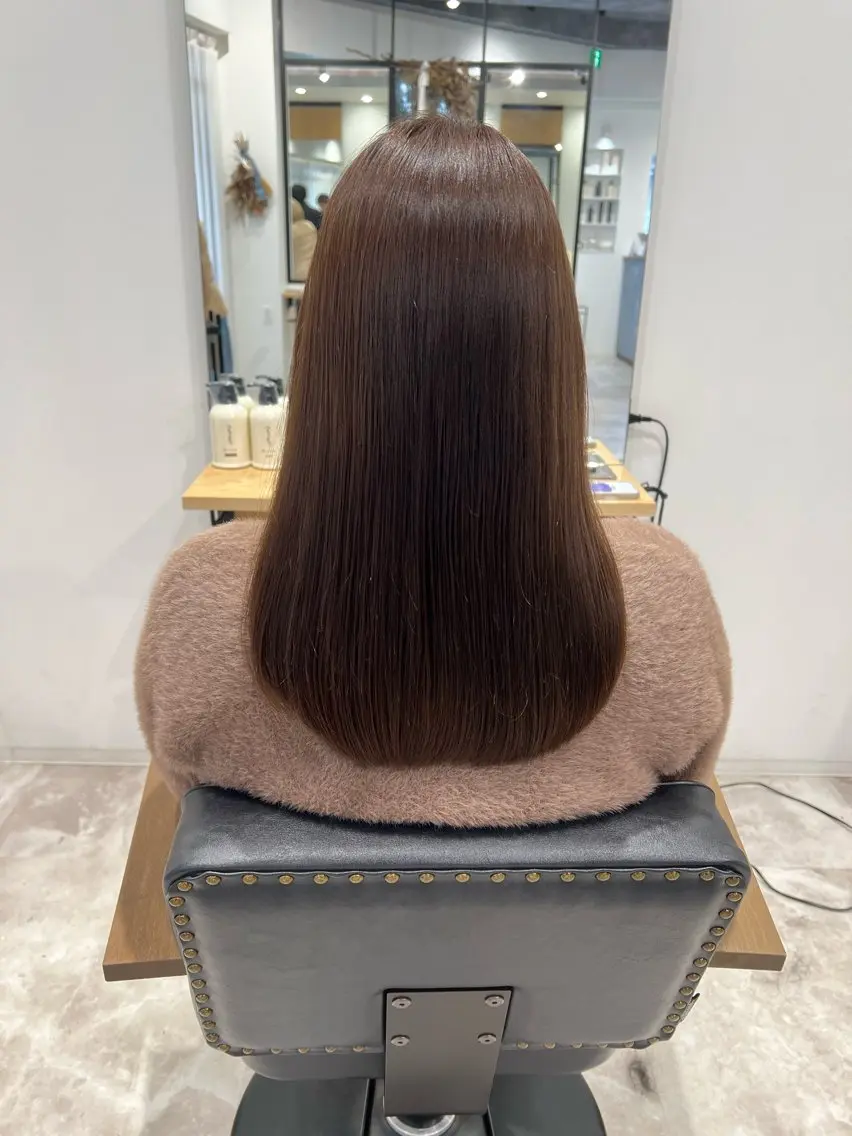 セミロング カラー ヘアカラー トリートメント 黒阪 なみのヘアスタイル