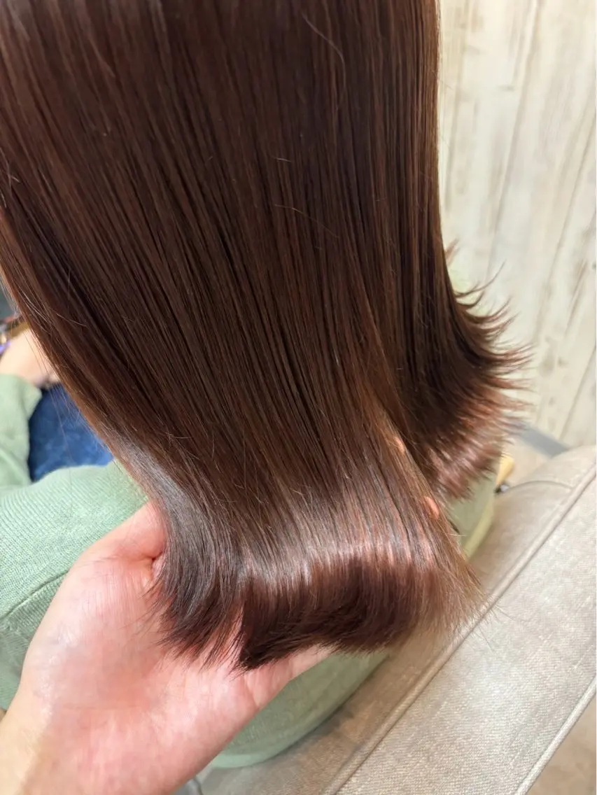 ミディアム カラー 暖色カラー💞 菊地しおんのヘアスタイル