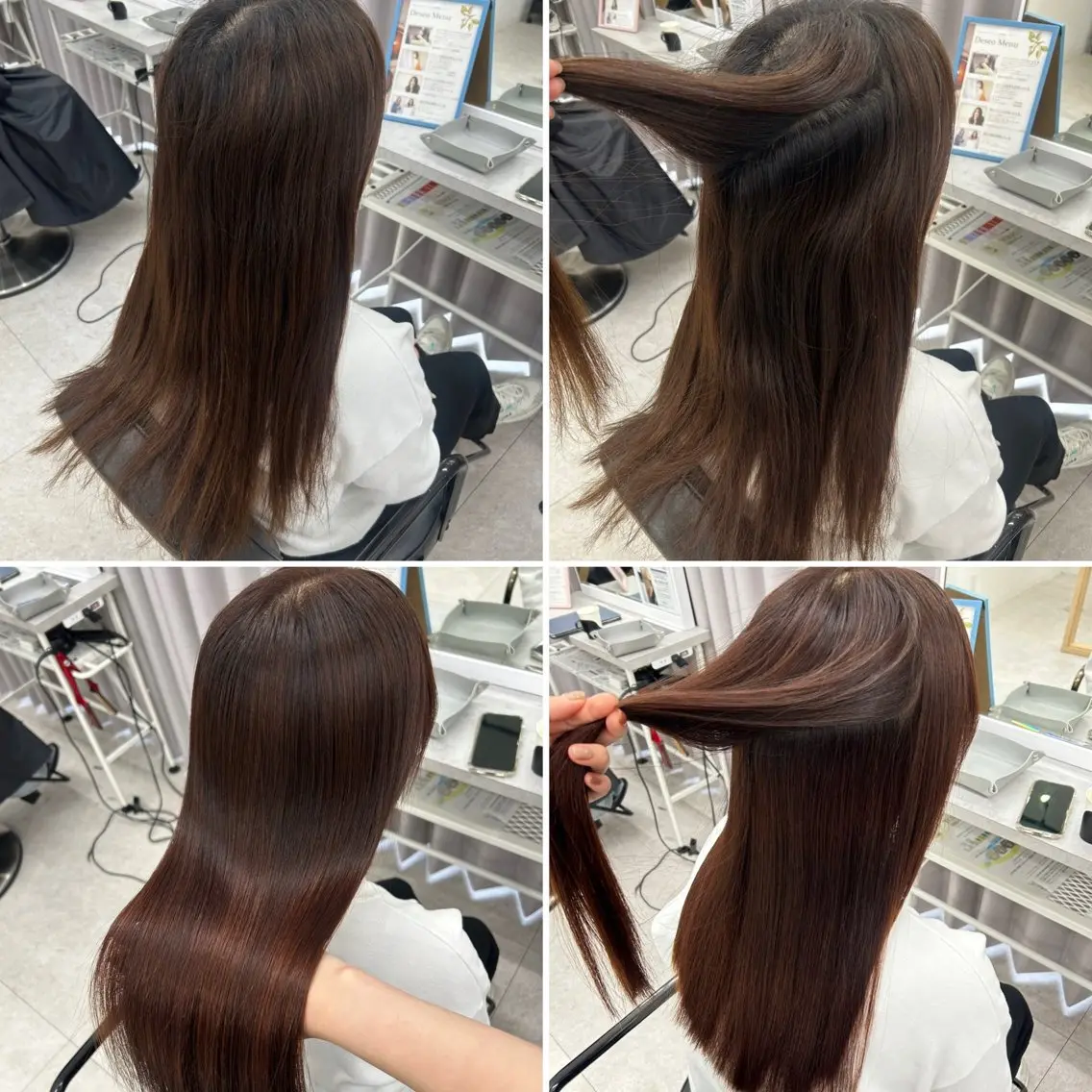 セミロング カラー 縮毛矯正 髪質改善/縮毛矯正 🫧RISA🎀のヘアスタイル