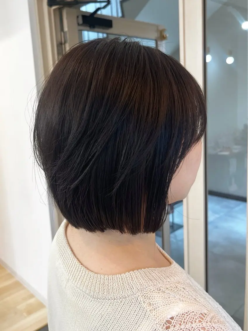 ミディアム ボブレイヤー ボブ レイヤーカット カット トリートメント 金山/透明感カラー ヘッドスパ/hinaのヘアスタイル