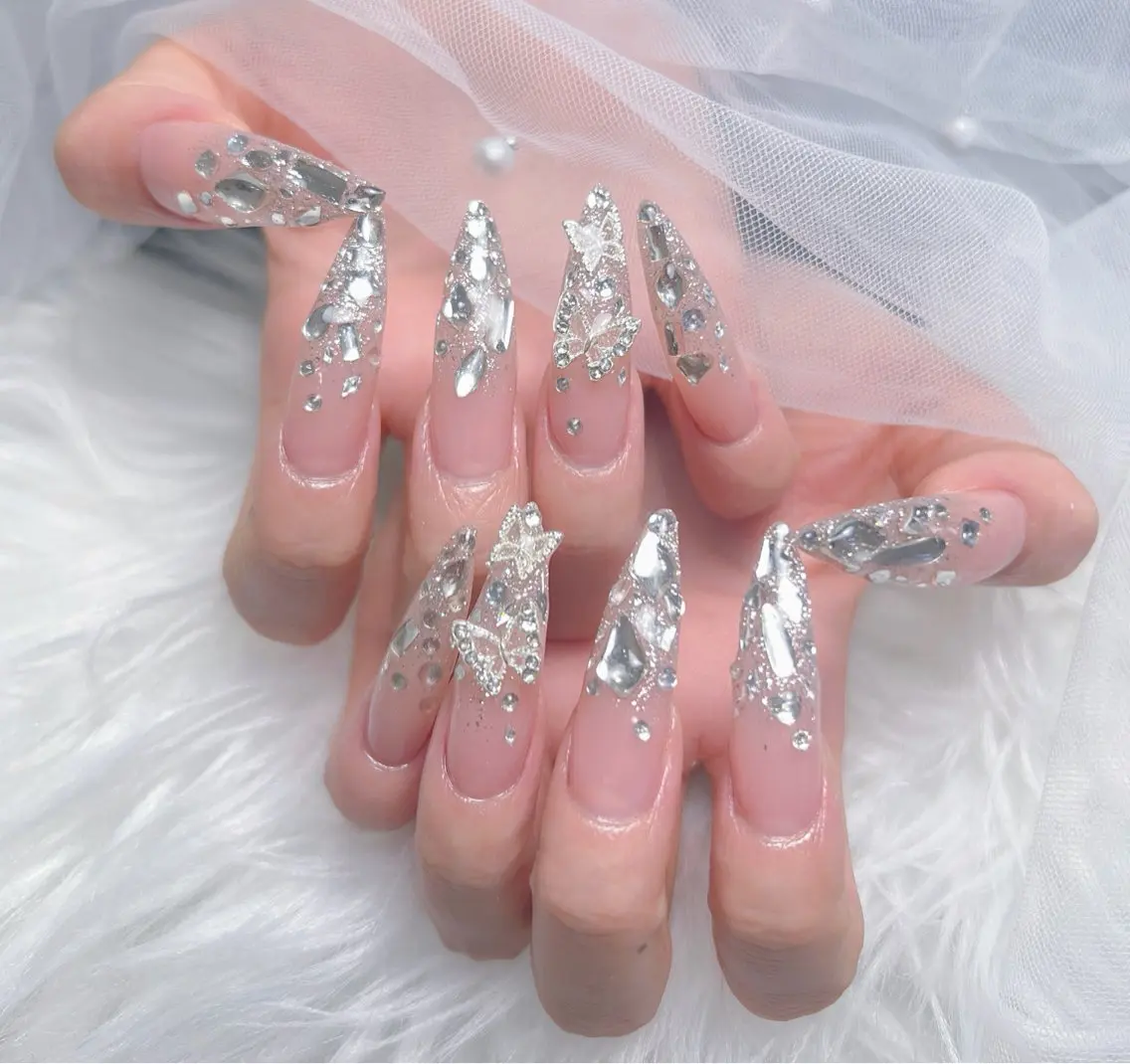 ネイル アートネイル オーロラネイル チークネイル 長さ出し フットネイル Miya _nailのネイルデザイン