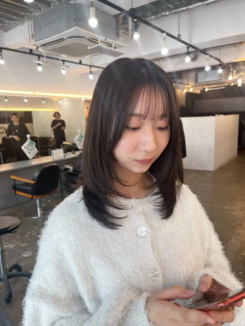 ミディアム カラー カット ヘアカラー トリートメント 🌛ダブルカラー 🌜SAYAKAのヘアスタイル