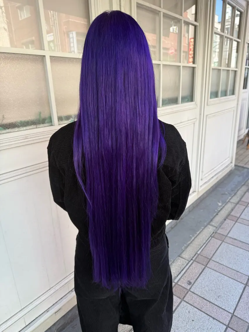ロング パープルカラー 野嶋 🐻のヘアスタイル