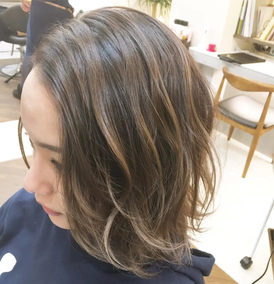 ミディアム ハイライト YOFAhair芦屋 峰★カラーリストのヘアスタイル
