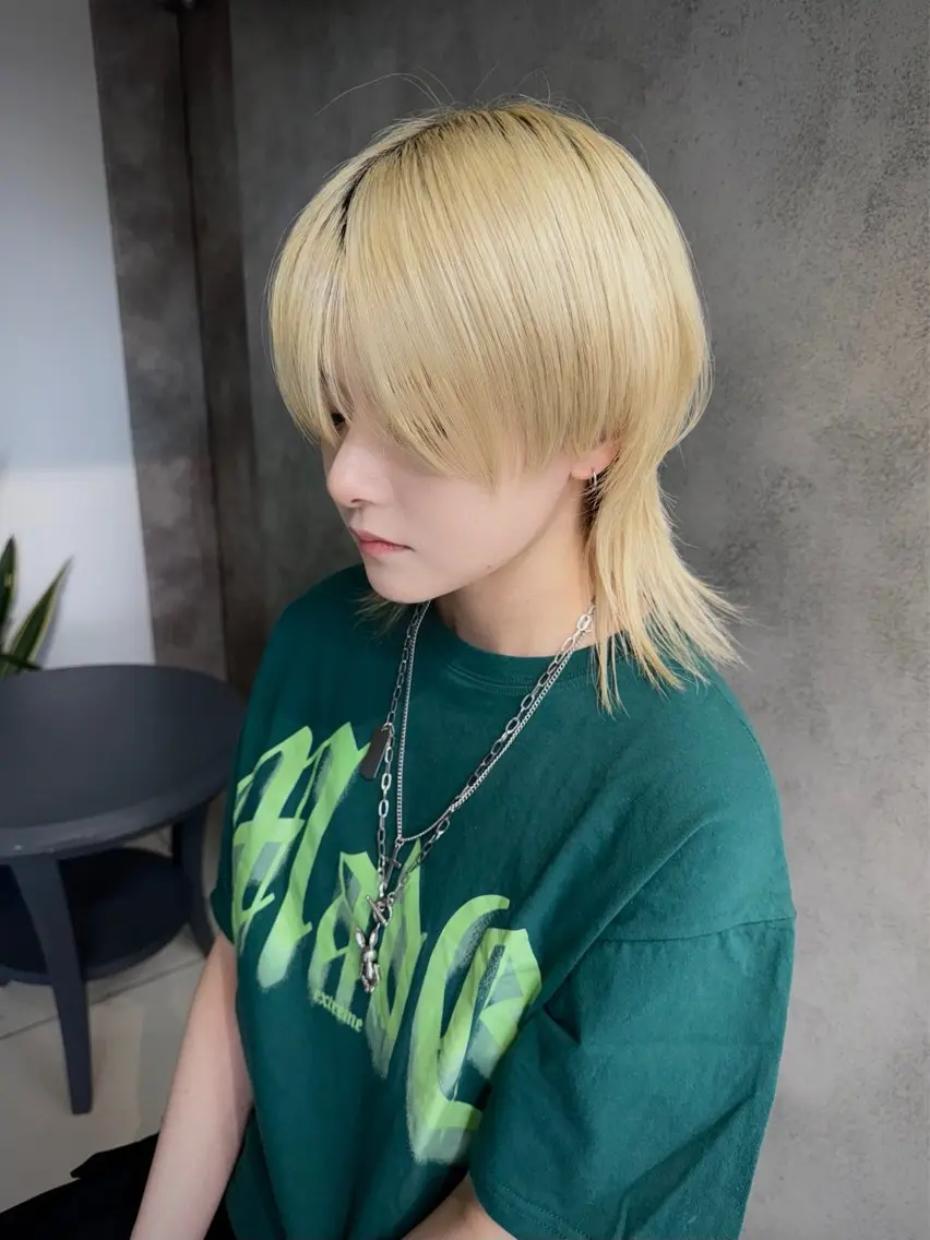 ミディアム メンズ 渋谷  中性ヘア あかりのヘアスタイル
