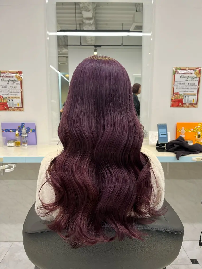 ロング カラー ヘアカラー トリートメント ブリーチカラー 🩵MIZUKIのヘアスタイル