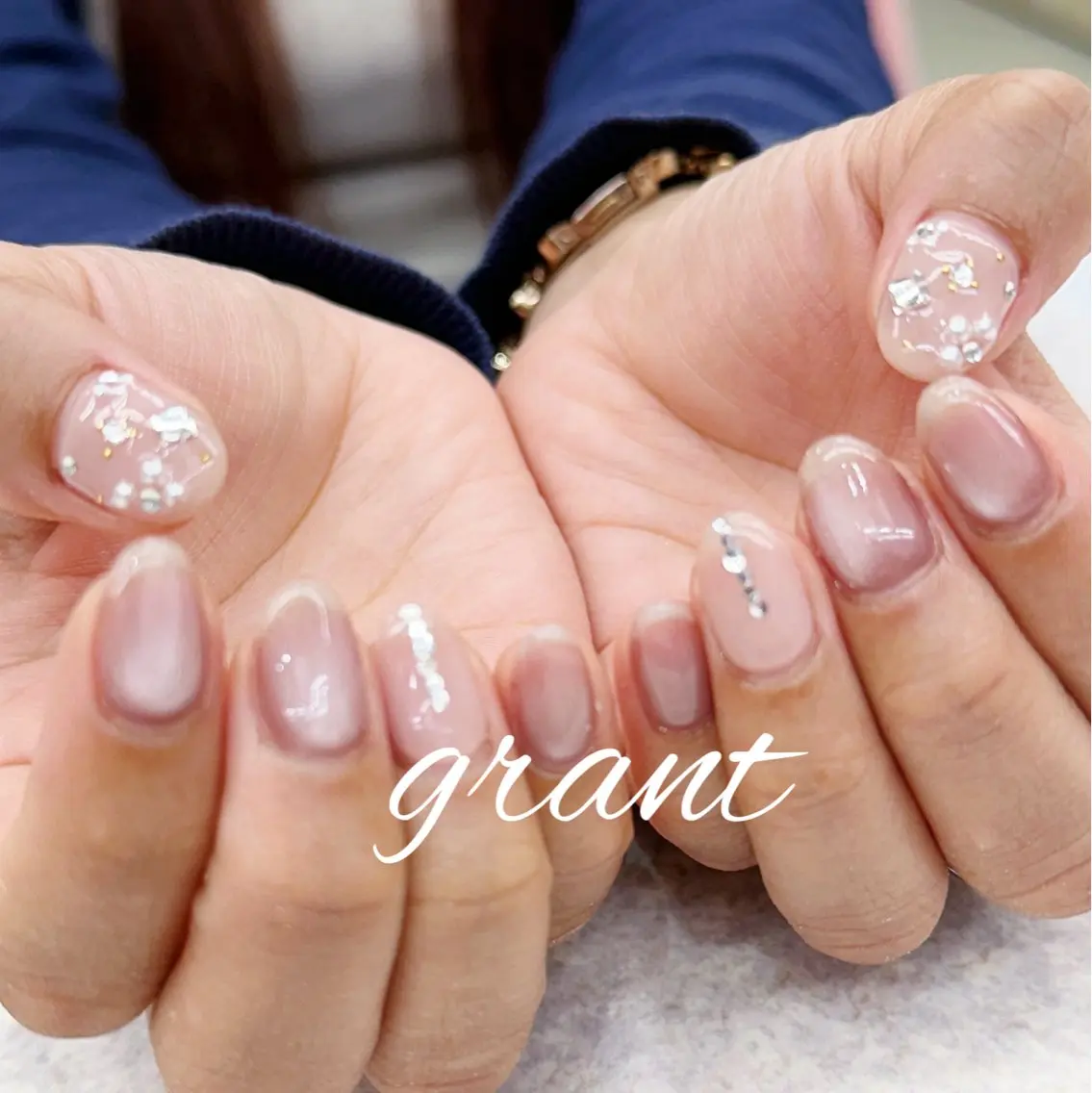 ネイル マグネットネイル オフィスネイル シンプルネイル ハンドネイル nailsalon grantのネイルデザイン