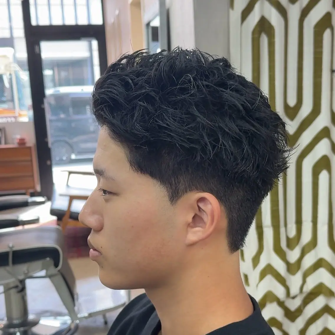 ショート パーマ ヘアアレンジ メンズ メンズ専門🥸 フェード特化　涼太のヘアスタイル