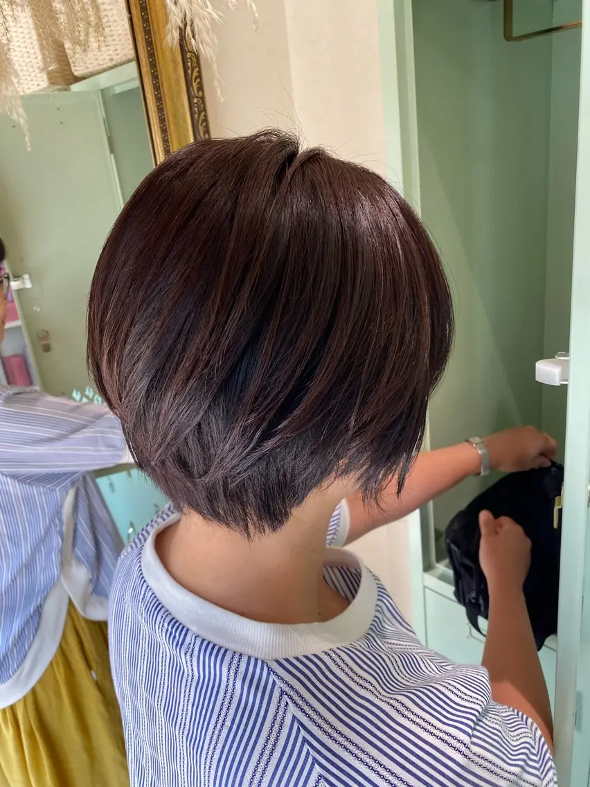 ショート ショートボブ ボブ ショートヘア カット 透明感カラー/韓国 ヘア🩶yuri🩵のヘアスタイル