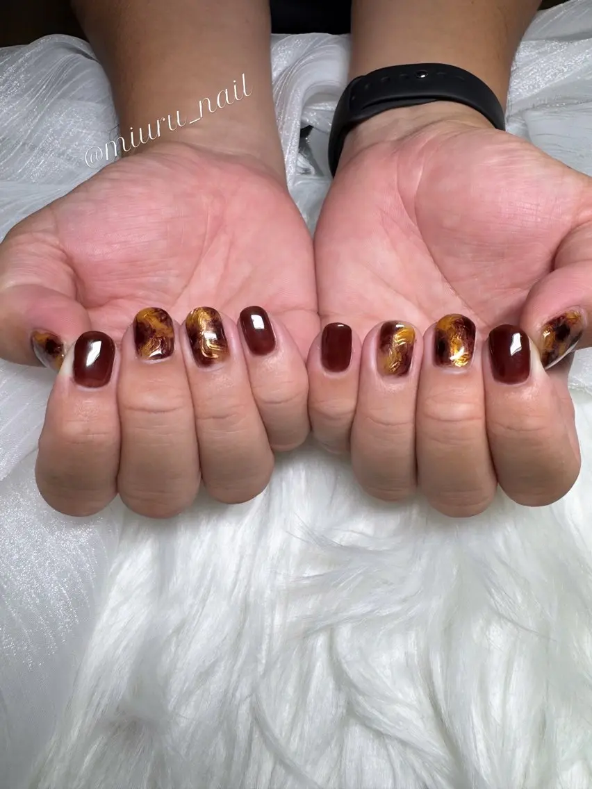 ネイル ジェルネイル メンズネイル ハンドネイル ꕤ︎︎Miuru NailSalonのネイルデザイン