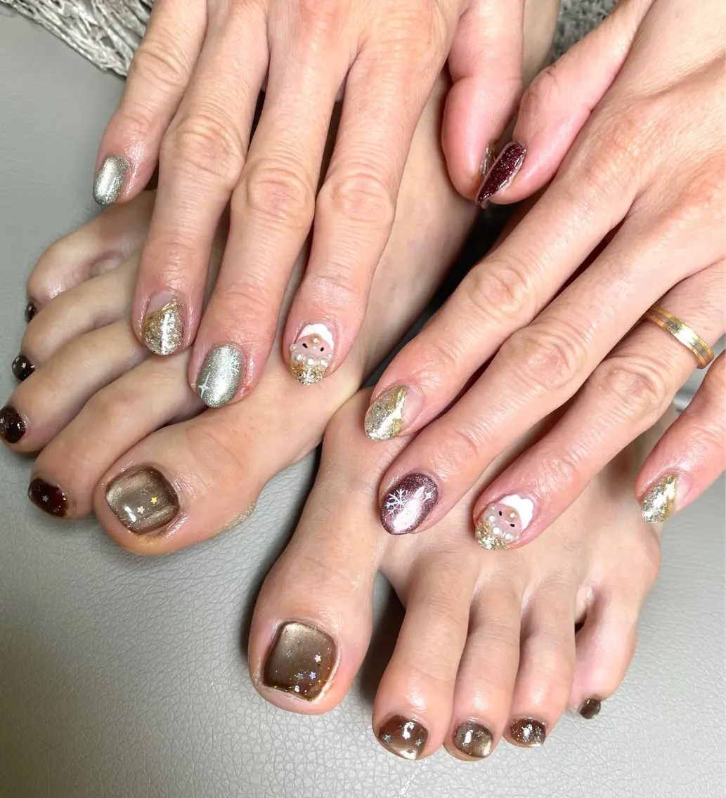 ネイル フットネイル ハンドネイル RISA joie nailのネイルデザイン