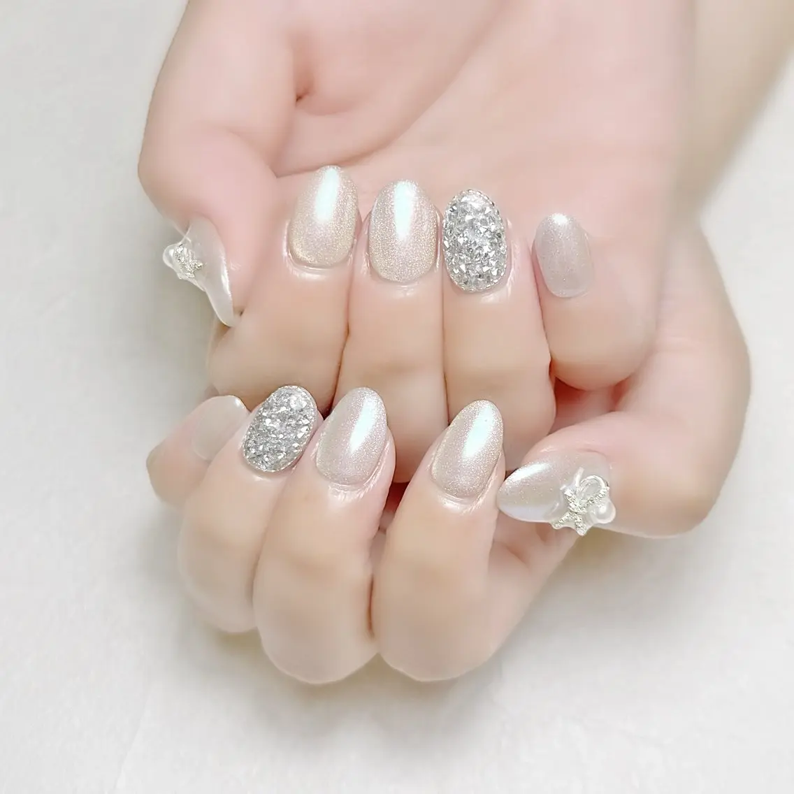 ネイル オーロラネイル マグネットネイル 夏ネイル rouse nail RISATOのネイルデザイン